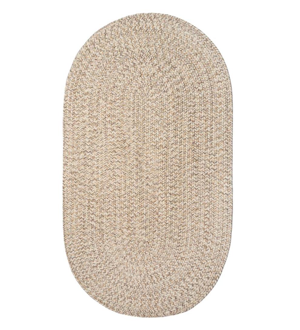 Plow &amp; Hearth Small Accent Rugs | Indoor Living Indoor/Outdoor Oval Pine Creek Braided Polypropylene Rug