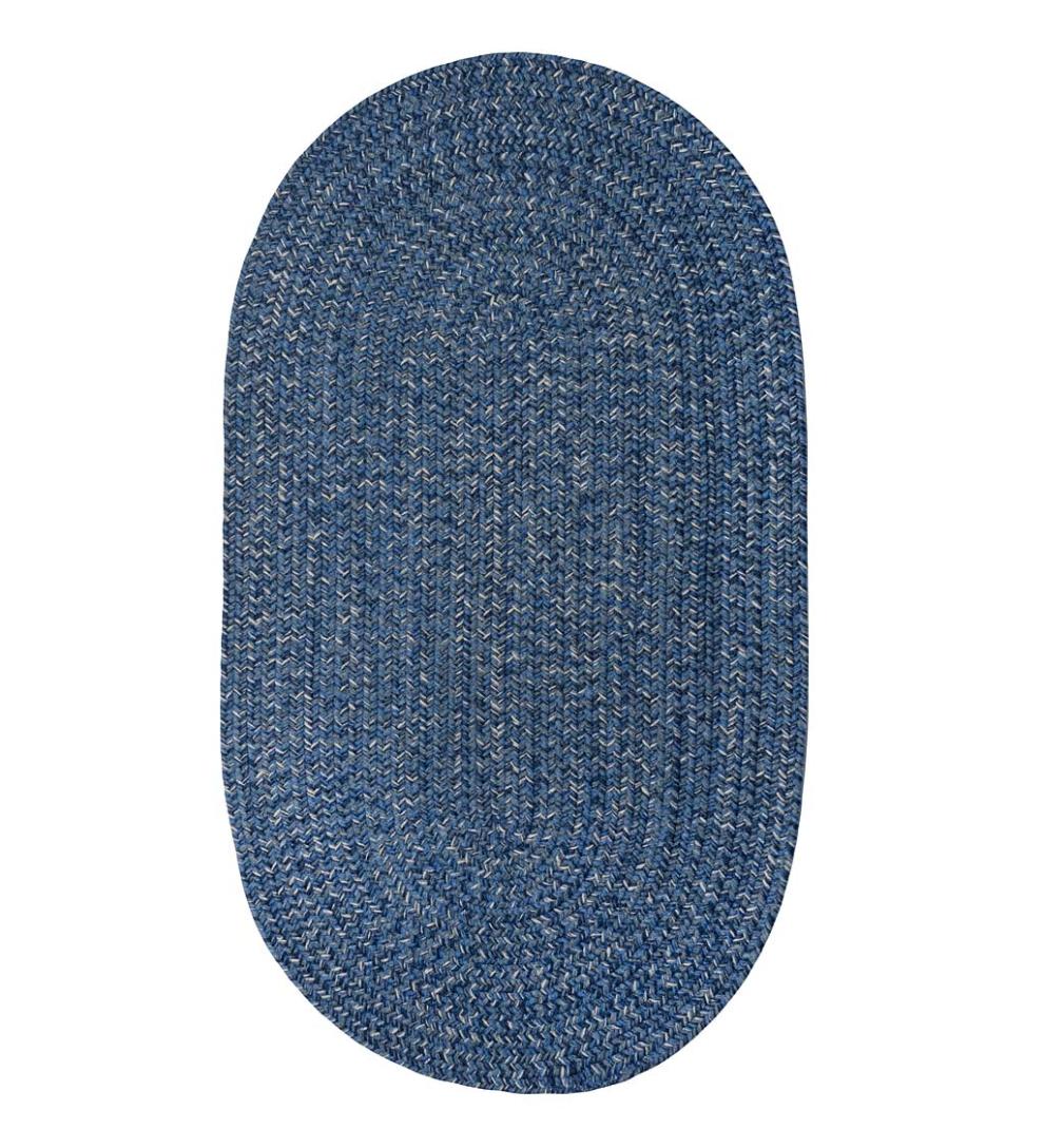 Plow &amp; Hearth Small Accent Rugs | Indoor Living Indoor/Outdoor Oval Pine Creek Braided Polypropylene Rug