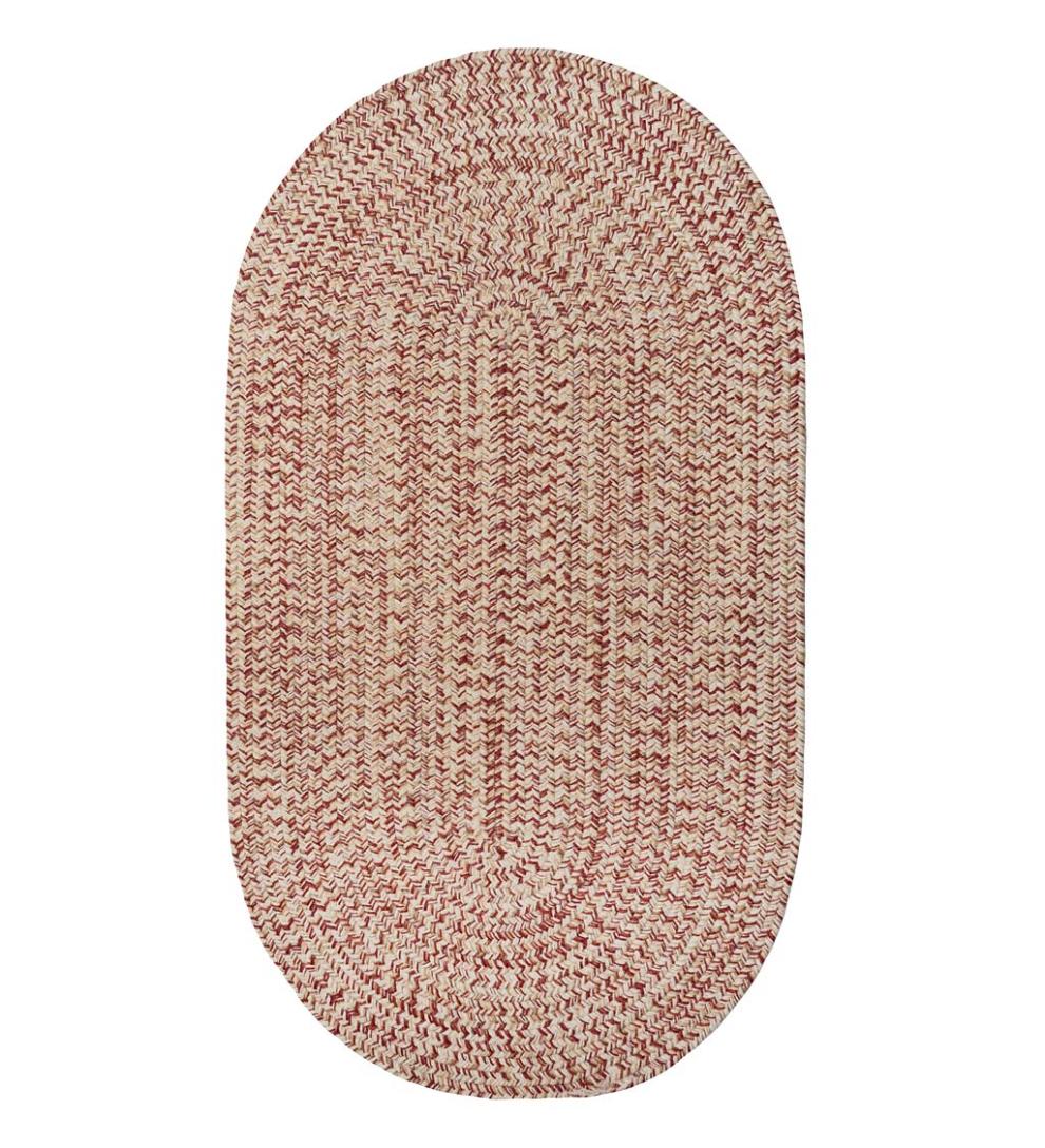 Plow &amp; Hearth Small Accent Rugs | Indoor Living Indoor/Outdoor Oval Pine Creek Braided Polypropylene Rug