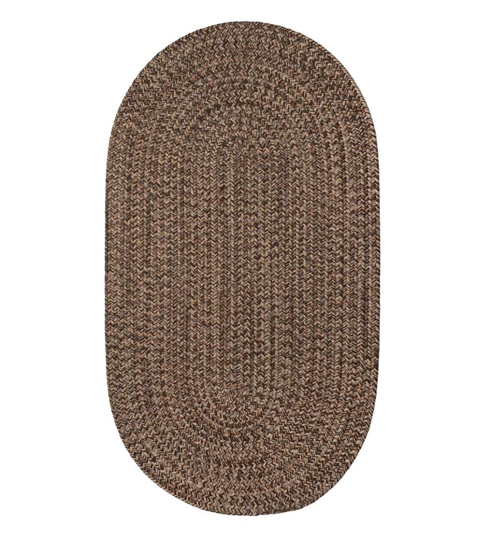Plow &amp; Hearth Small Accent Rugs | Indoor Living Indoor/Outdoor Oval Pine Creek Braided Polypropylene Rug