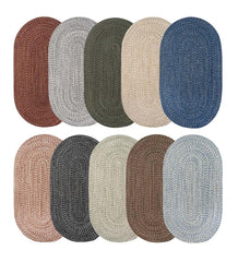 Plow &amp; Hearth Small Accent Rugs | Indoor Living Indoor/Outdoor Oval Pine Creek Braided Polypropylene Rug