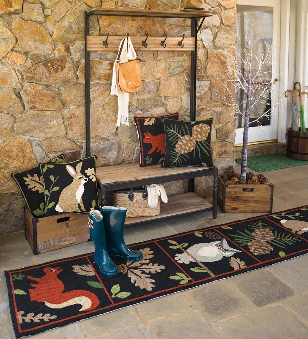 Plow &amp; Hearth Small Accent Rugs | Indoor Living Indoor/Outdoor Woodland Runner