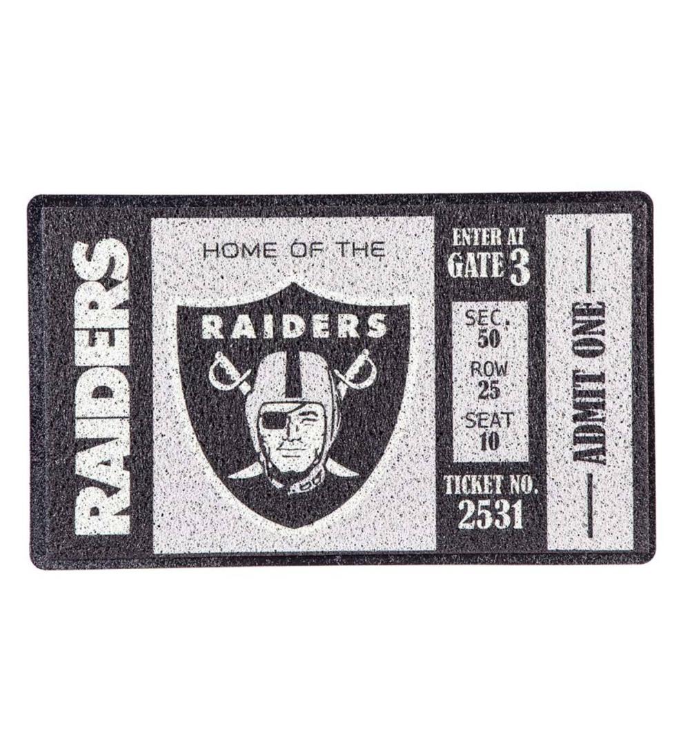 Plow &amp; Hearth Small Accent Rugs | Indoor Living Las Vegas Raiders Durable Turf Mat
