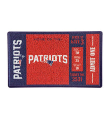 Plow &amp; Hearth Small Accent Rugs | Indoor Living New England Patriots Durable Turf Mat