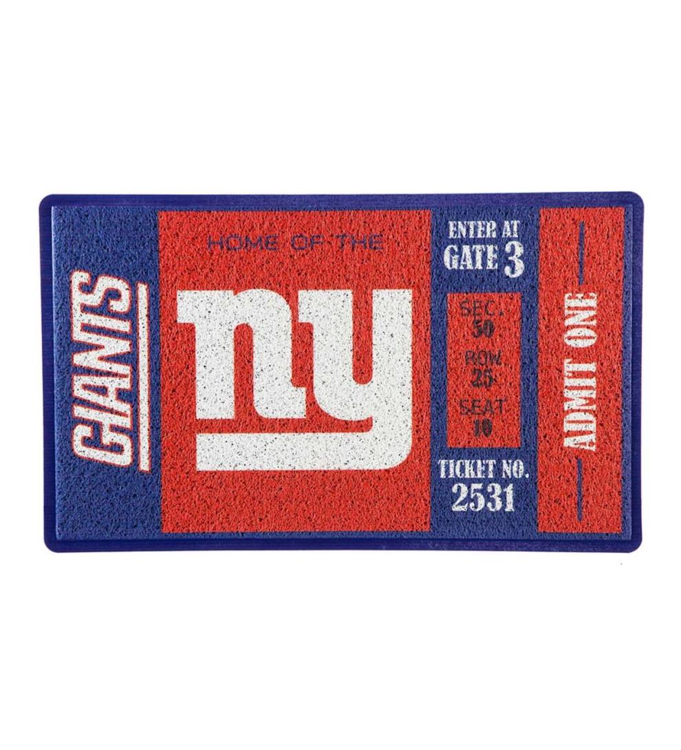 Plow &amp; Hearth Small Accent Rugs | Indoor Living New York Giants Durable Turf Mat