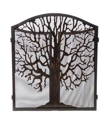 Plow &amp; Hearth Spark Guards | Fireplace &amp; Hearth Tri-Fold Tree Of Life Fireplace Screen And Spark Guard