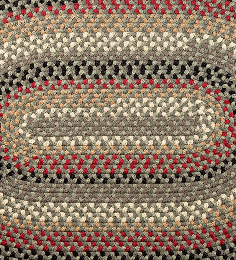 Plow &amp; Hearth Stair Treads &amp; Rug Pads | Indoor Living Indoor/Outdoor Braided Polypro Roanoke Stair Tread - Black Multi