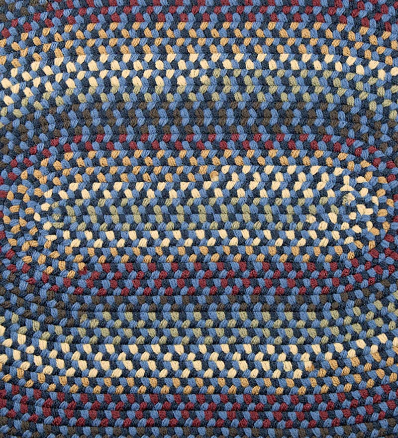 Plow &amp; Hearth Stair Treads &amp; Rug Pads | Indoor Living Indoor/Outdoor Braided Polypro Roanoke Stair Tread - Black Multi