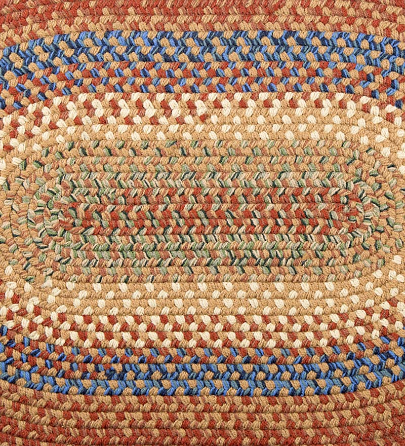 Plow &amp; Hearth Stair Treads &amp; Rug Pads | Indoor Living Indoor/Outdoor Braided Polypro Roanoke Stair Tread - Black Multi