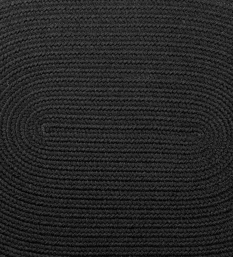 Plow &amp; Hearth Stair Treads &amp; Rug Pads | Indoor Living Indoor/Outdoor Braided Polypro Roanoke Stair Tread - Black Multi
