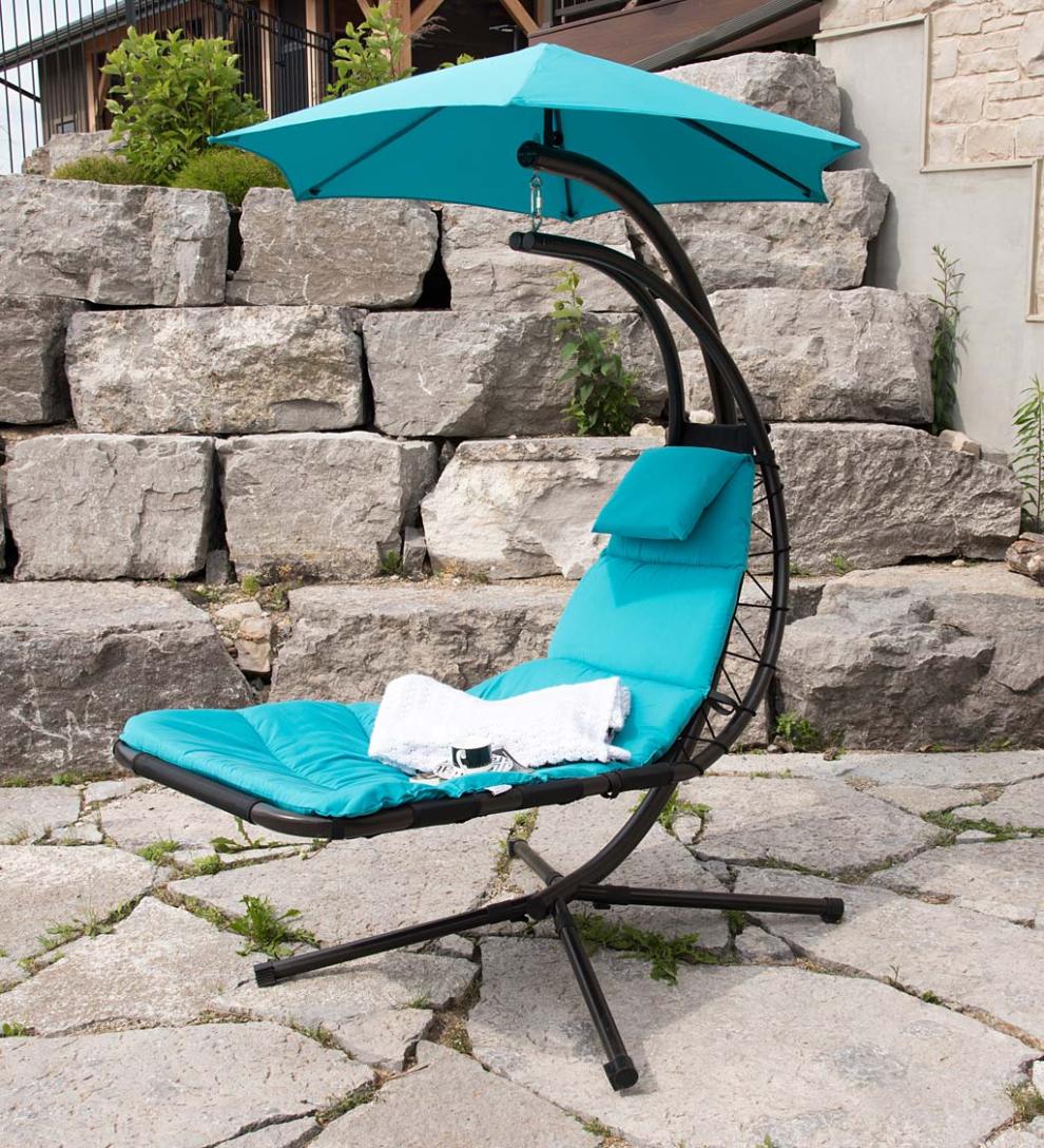 Plow &amp; Hearth Swings &amp; Hammocks | Outdoor Living Hanging Dream Chair Lounger - Silver