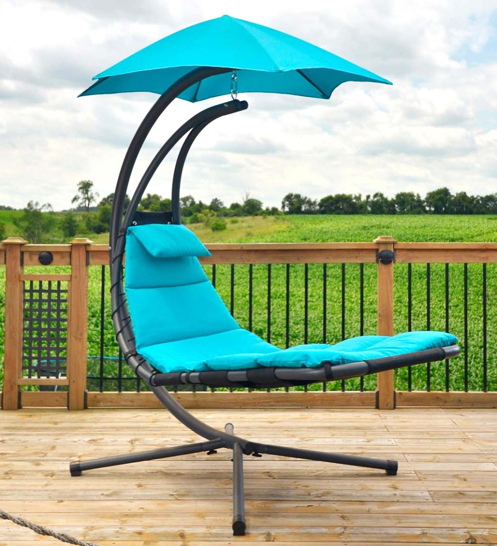 Plow &amp; Hearth Swings &amp; Hammocks | Outdoor Living Hanging Dream Chair Lounger - Silver