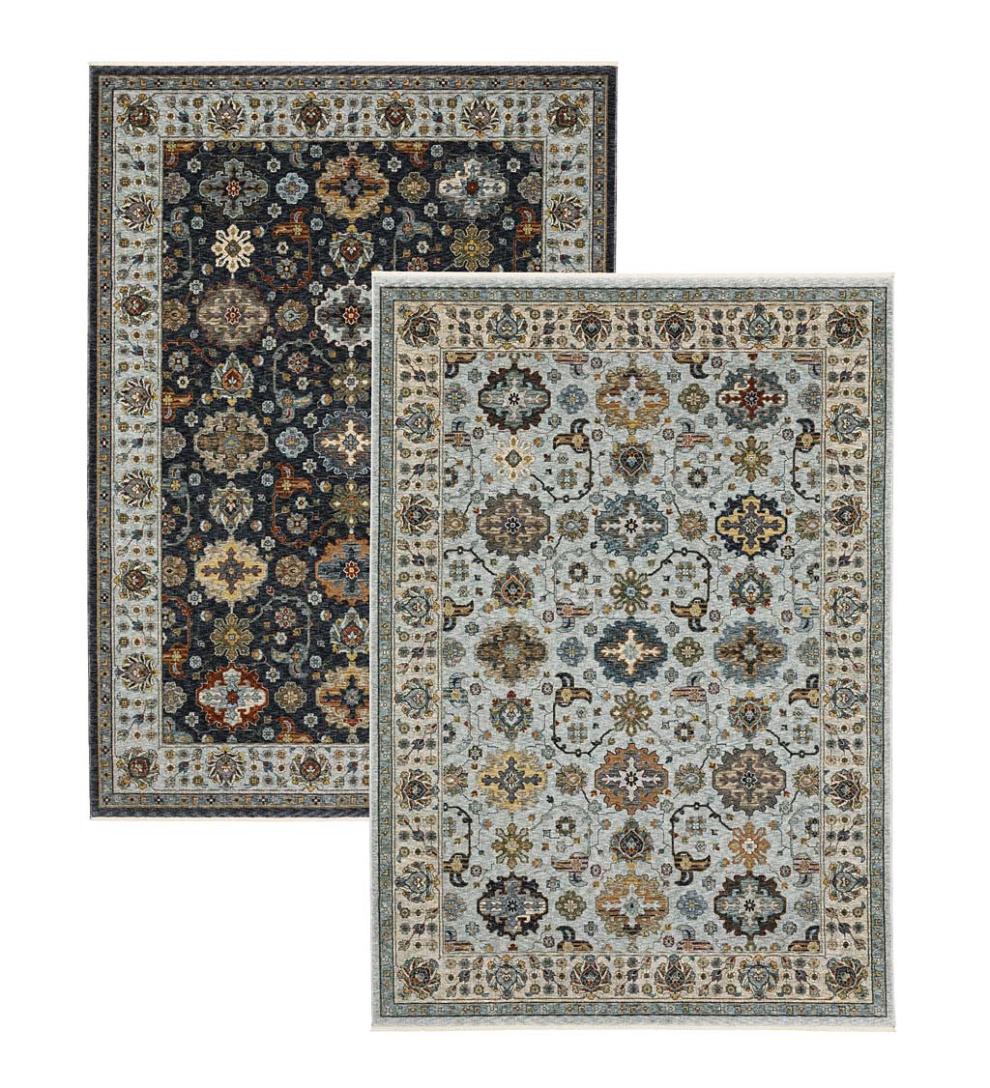 Plow &amp; Hearth Synthetic Rugs | Indoor Living Alexandria Traditional Polyester Rug