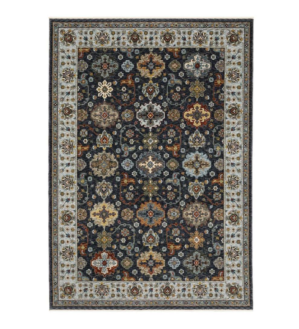 Plow &amp; Hearth Synthetic Rugs | Indoor Living Alexandria Traditional Polyester Rug