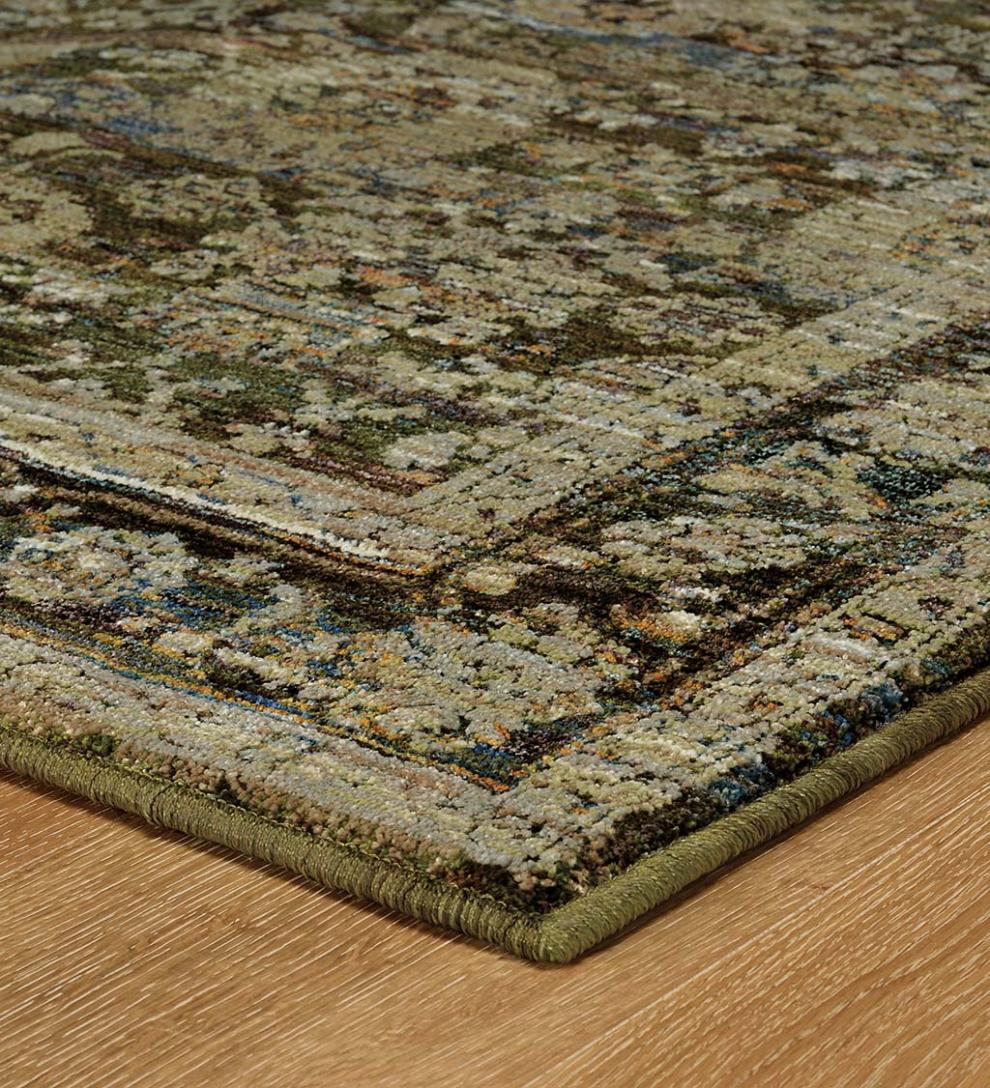 Plow &amp; Hearth Synthetic Rugs | Indoor Living Ashland Evening Synthetic Blend Indoor Border Rug