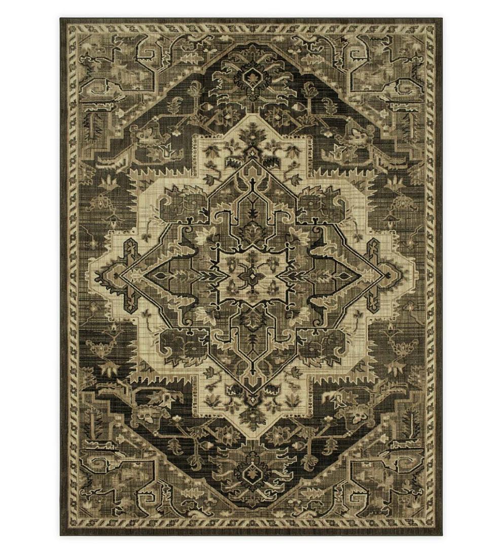 Plow &amp; Hearth Synthetic Rugs | Indoor Living Black River Falls Medallion Everstrand Rug