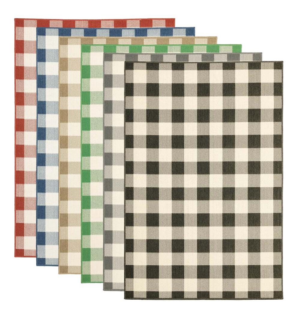 Plow &amp; Hearth Synthetic Rugs | Indoor Living Buffalo Plaid Indoor And Outdoor Polypropylene Rug