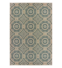 Plow &amp; Hearth Synthetic Rugs | Indoor Living Cambridge Circles Indoor/Outdoor Rug