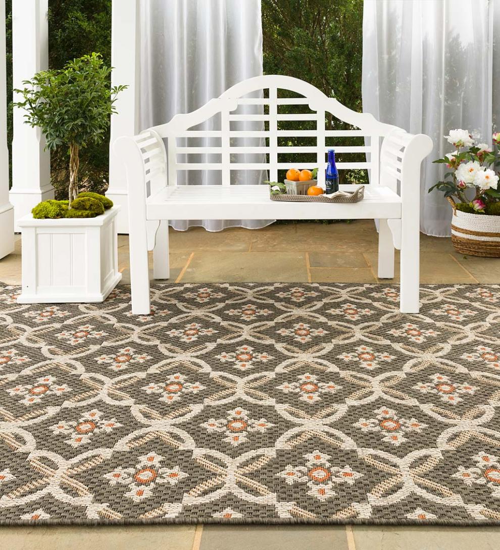 Plow &amp; Hearth Synthetic Rugs | Indoor Living Cambridge Meadow Indoor/Outdoor Rug
