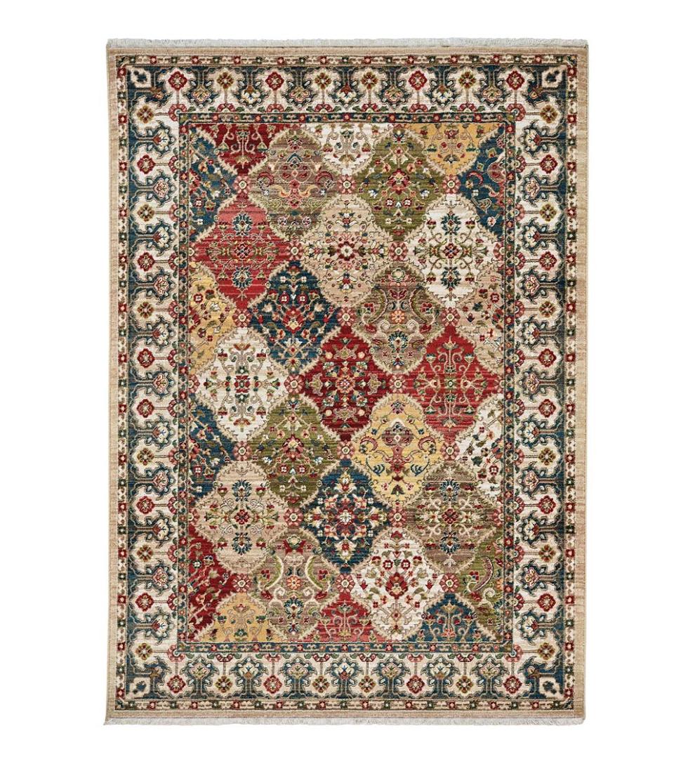 Plow &amp; Hearth Synthetic Rugs | Indoor Living Chelsea Panel Polypropylene Rug