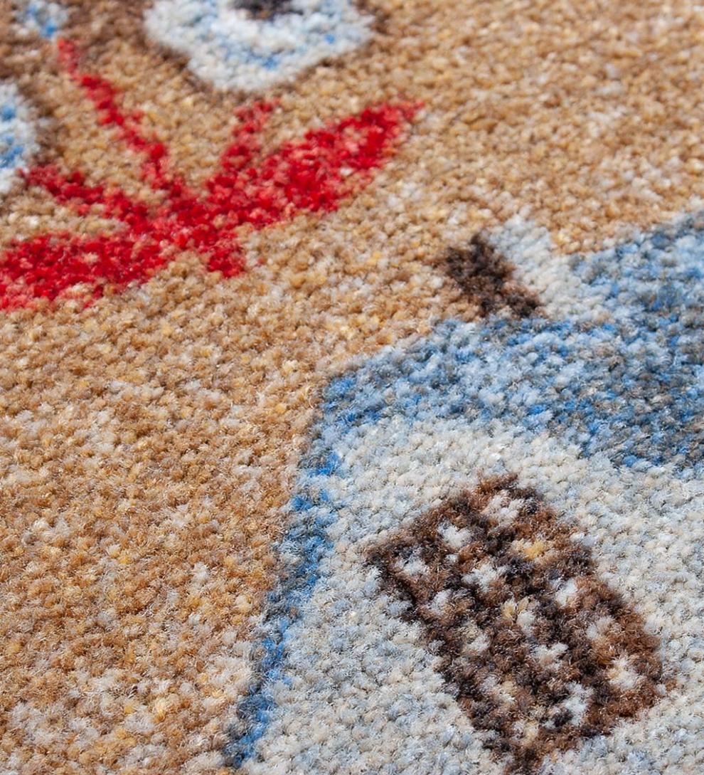 Plow &amp; Hearth Synthetic Rugs | Indoor Living Grafton Folk Art Endurastran Rug
