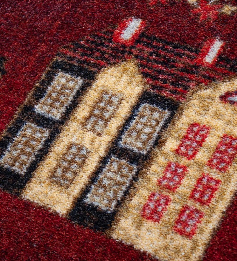 Plow &amp; Hearth Synthetic Rugs | Indoor Living Grafton Folk Art Endurastran Rug