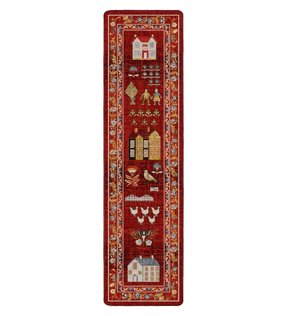 Plow &amp; Hearth Synthetic Rugs | Indoor Living Grafton Folk Art Endurastran Rug