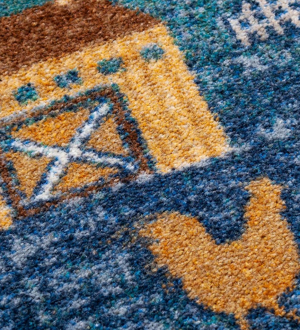 Plow &amp; Hearth Synthetic Rugs | Indoor Living Grafton Folk Art Endurastran Rug