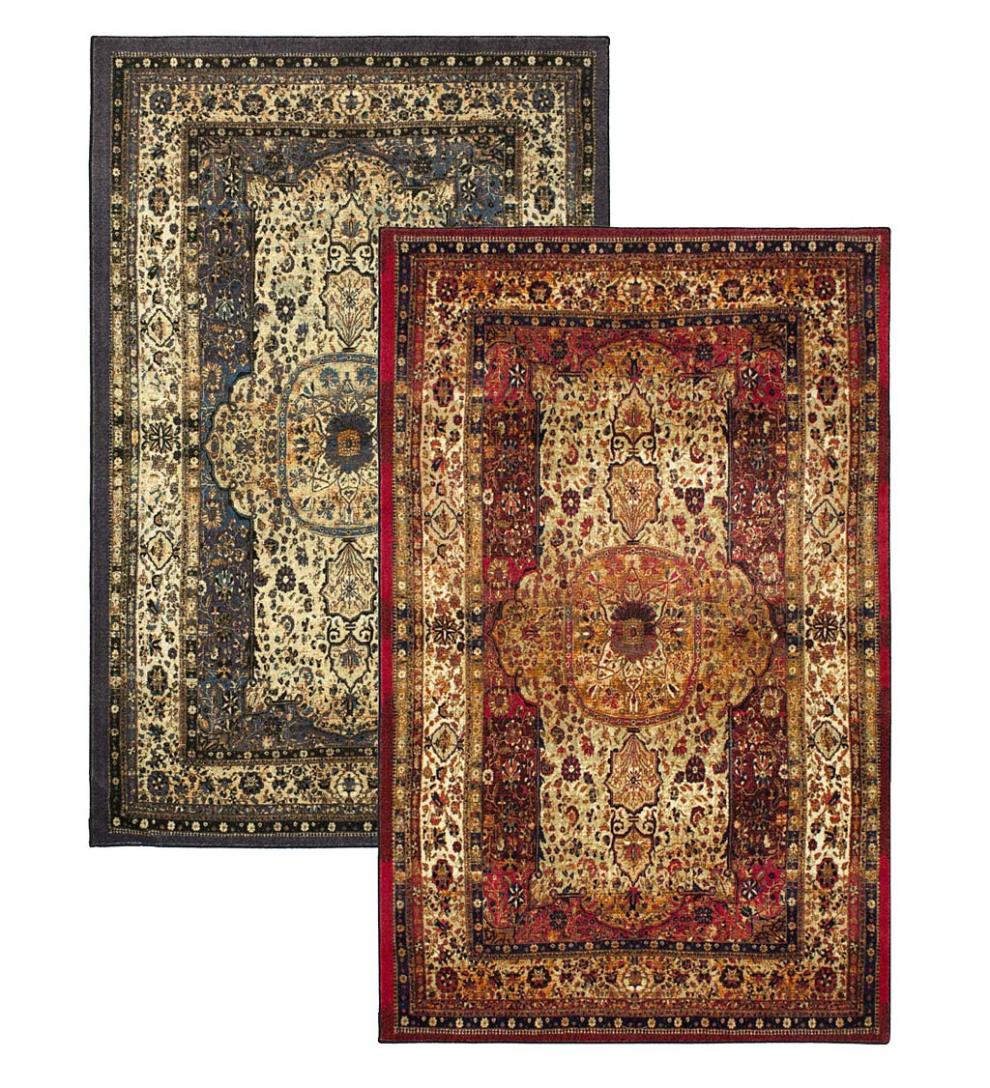 Plow &amp; Hearth Synthetic Rugs | Indoor Living Heirloom Shiraz Easy Care Smartstrand Rug
