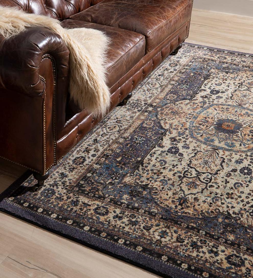 Plow &amp; Hearth Synthetic Rugs | Indoor Living Heirloom Shiraz Easy Care Smartstrand Rug