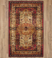 Plow &amp; Hearth Synthetic Rugs | Indoor Living Heirloom Shiraz Easy Care Smartstrand Rug