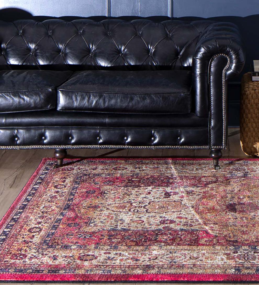 Plow &amp; Hearth Synthetic Rugs | Indoor Living Heirloom Shiraz Easy Care Smartstrand Rug