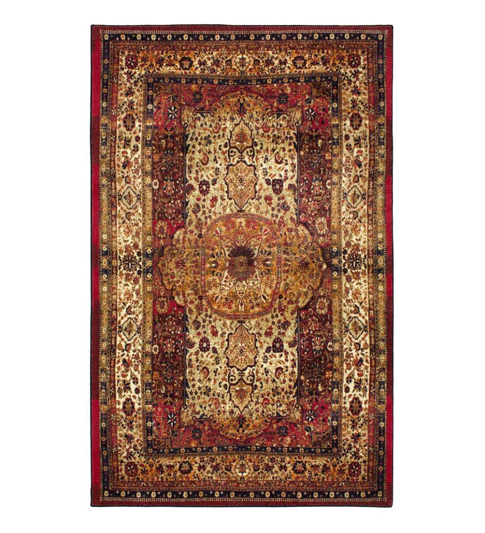 Plow &amp; Hearth Synthetic Rugs | Indoor Living Heirloom Shiraz Easy Care Smartstrand Rug
