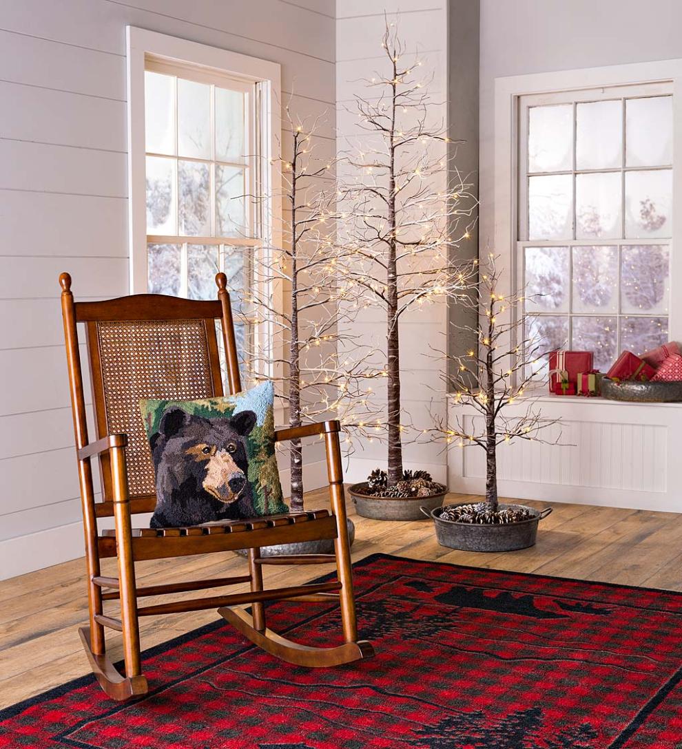 Plow &amp; Hearth Synthetic Rugs | Indoor Living Huntington Bear Buffalo Check Endurastran Rug