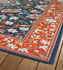 Plow &amp; Hearth Synthetic Rugs | Indoor Living Indoor/Outdoor Brunswick Border Polypropylene Rug