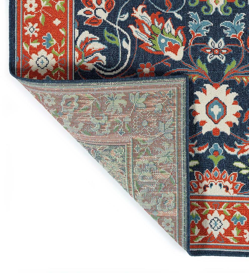 Plow &amp; Hearth Synthetic Rugs | Indoor Living Indoor/Outdoor Brunswick Border Polypropylene Rug