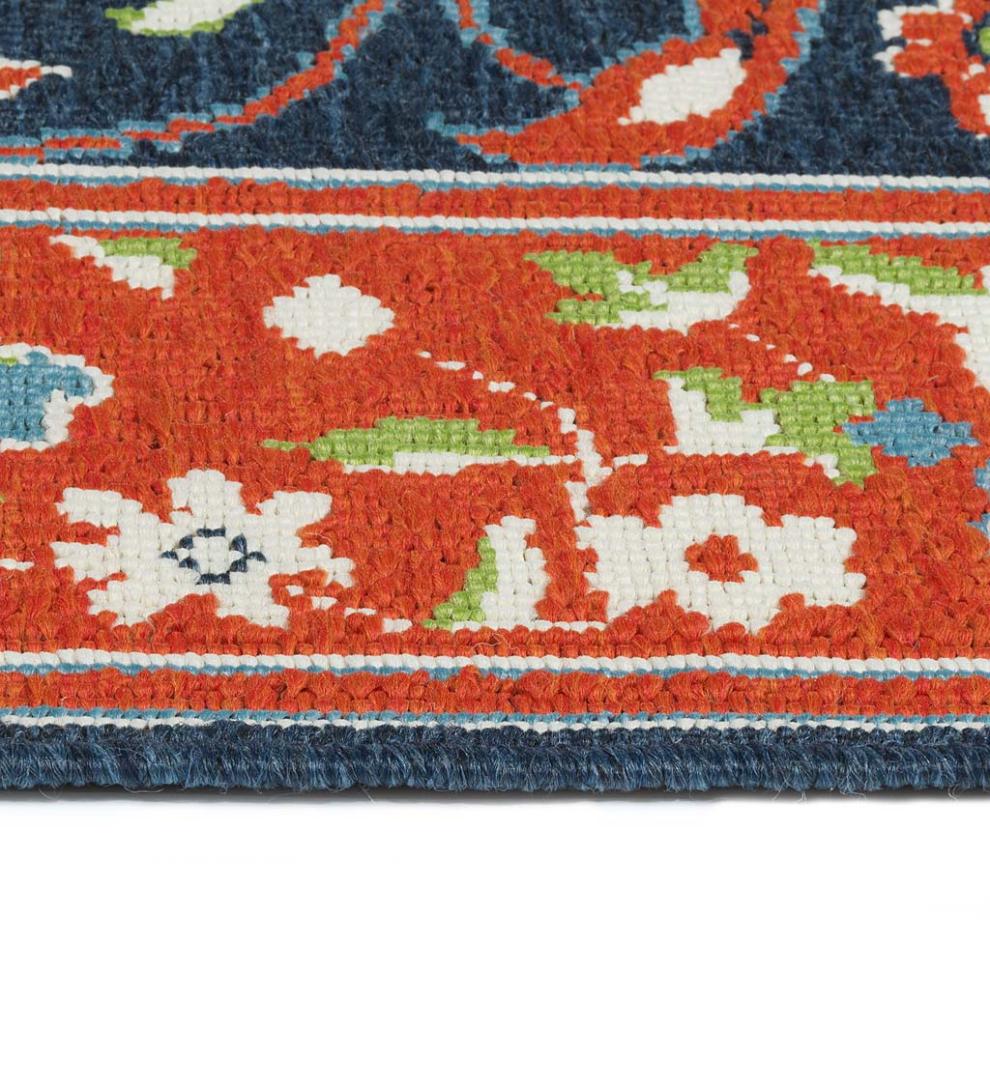 Plow &amp; Hearth Synthetic Rugs | Indoor Living Indoor/Outdoor Brunswick Border Polypropylene Rug