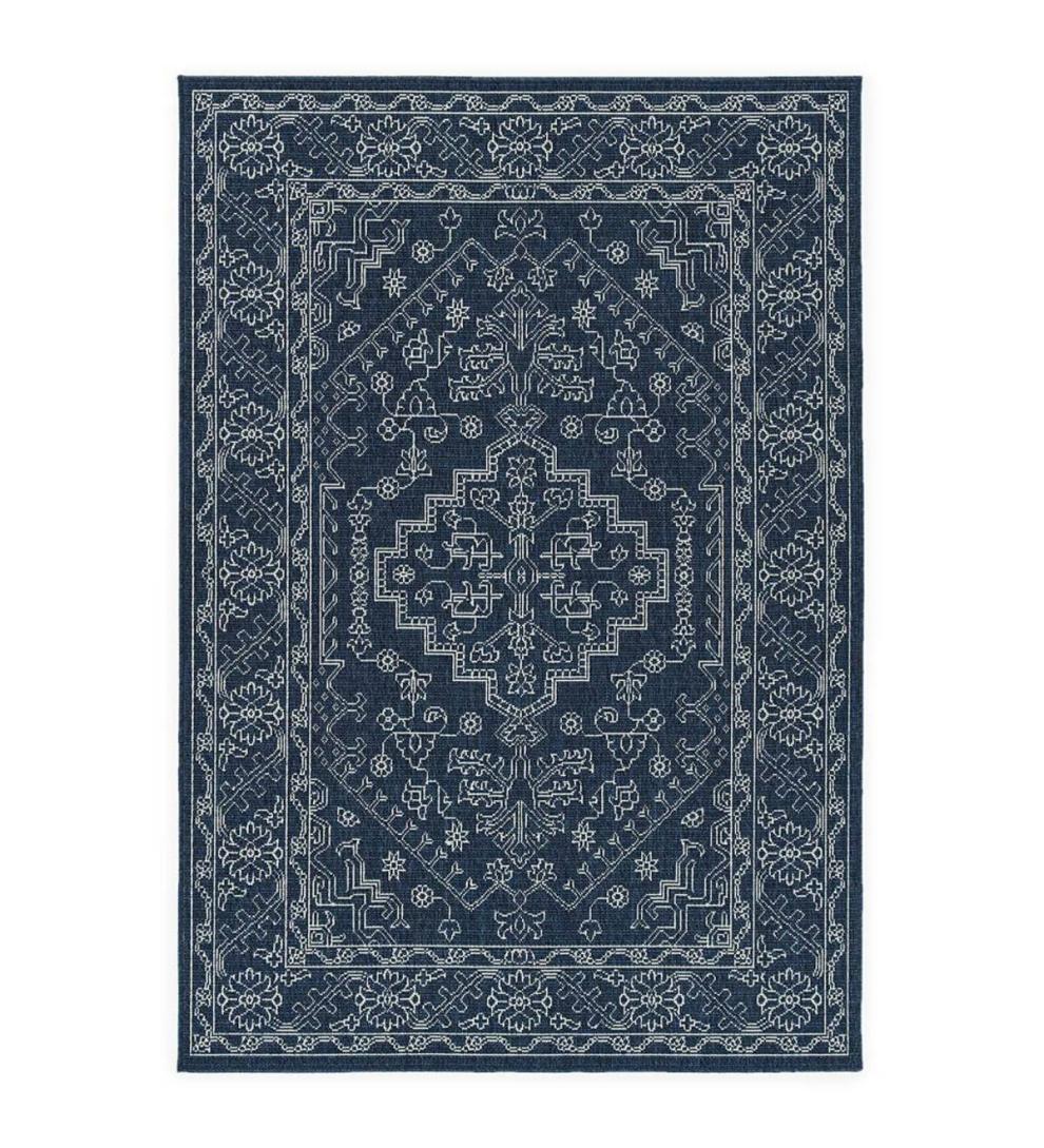 Plow &amp; Hearth Synthetic Rugs | Indoor Living Indoor/Outdoor Brunswick Damask Polypropylene Rug