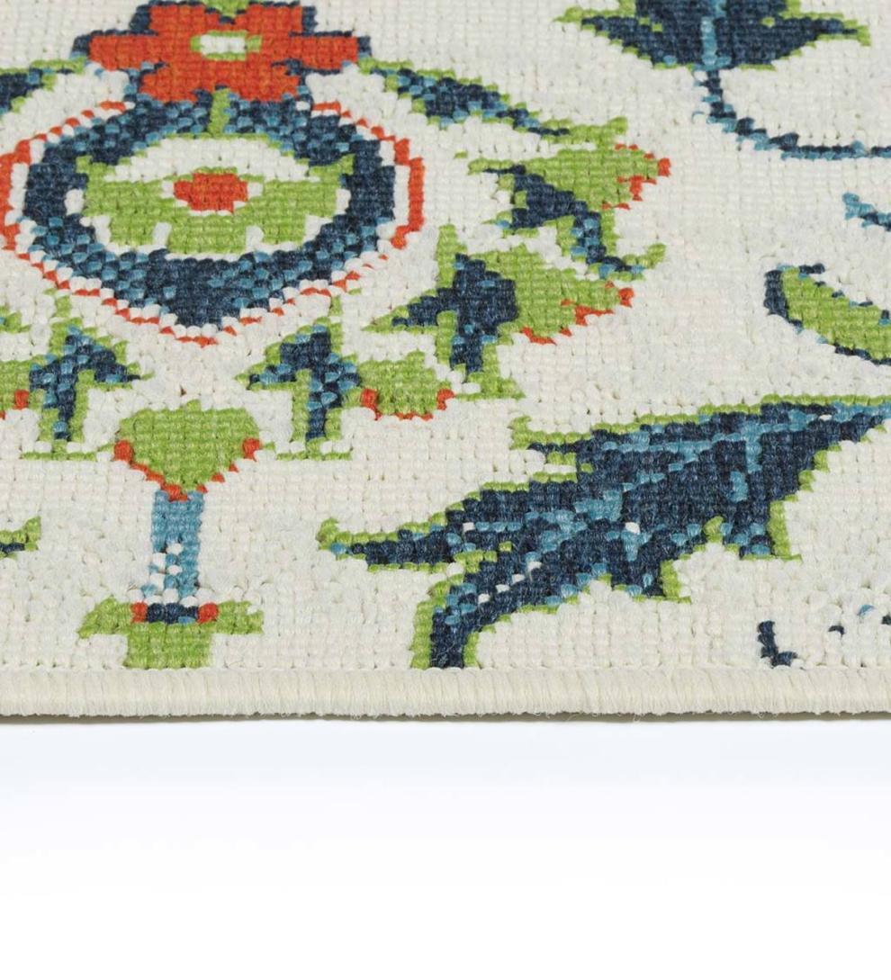 Plow &amp; Hearth Synthetic Rugs | Indoor Living Indoor/Outdoor Brunswick Medallion Polypropylene Rug