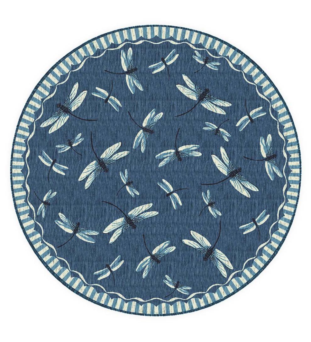 Plow &amp; Hearth Synthetic Rugs | Indoor Living Indoor/Outdoor Dragonfly Rug