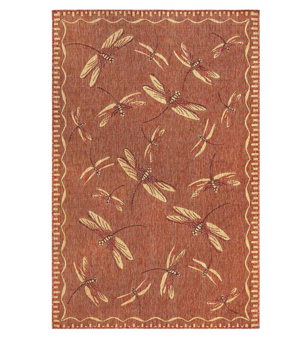 Plow &amp; Hearth Synthetic Rugs | Indoor Living Indoor/Outdoor Dragonfly Rug