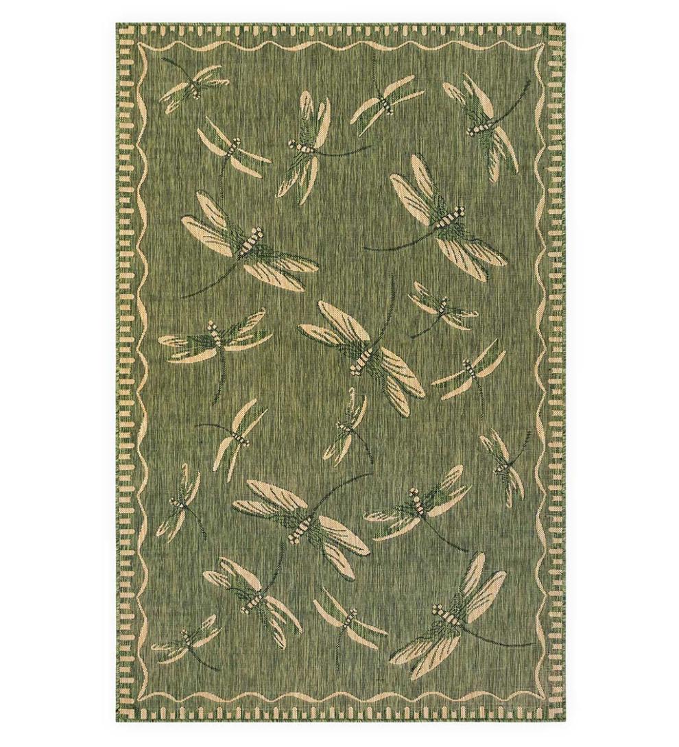 Plow &amp; Hearth Synthetic Rugs | Indoor Living Indoor/Outdoor Dragonfly Rug