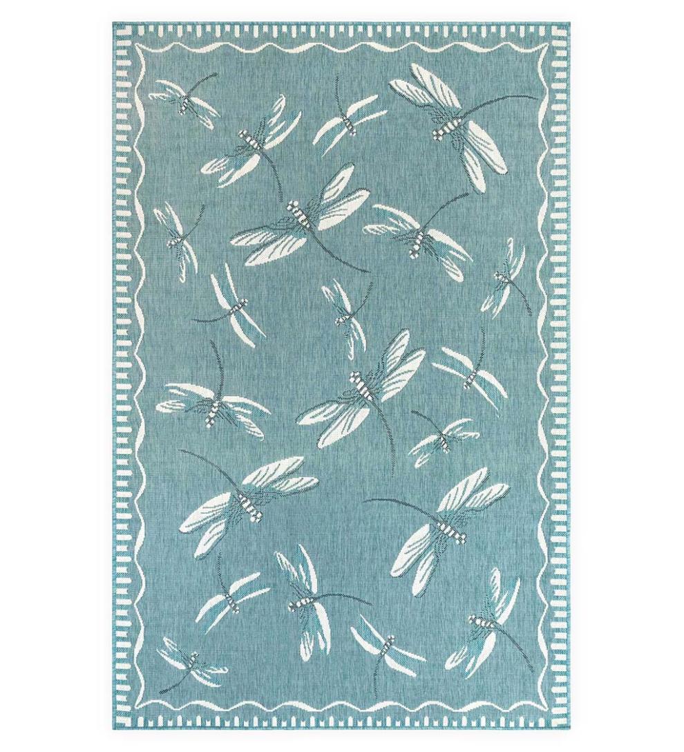 Plow &amp; Hearth Synthetic Rugs | Indoor Living Indoor/Outdoor Dragonfly Rug