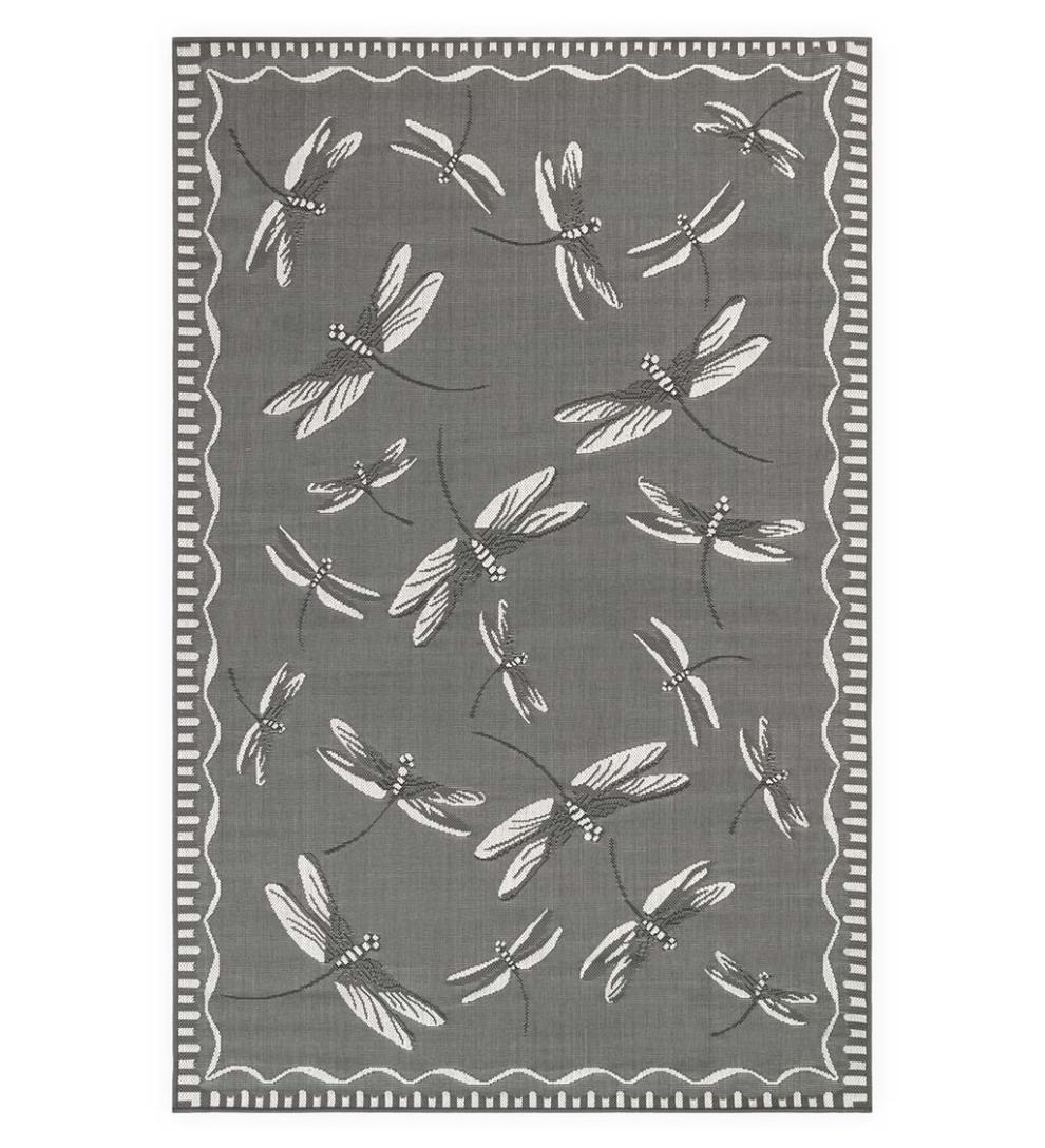 Plow &amp; Hearth Synthetic Rugs | Indoor Living Indoor/Outdoor Dragonfly Rug