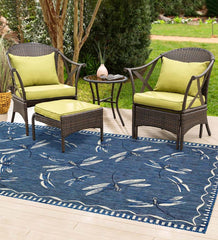 Plow &amp; Hearth Synthetic Rugs | Indoor Living Indoor/Outdoor Dragonfly Rug