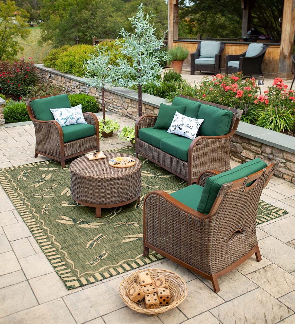 Plow &amp; Hearth Synthetic Rugs | Indoor Living Indoor/Outdoor Dragonfly Rug