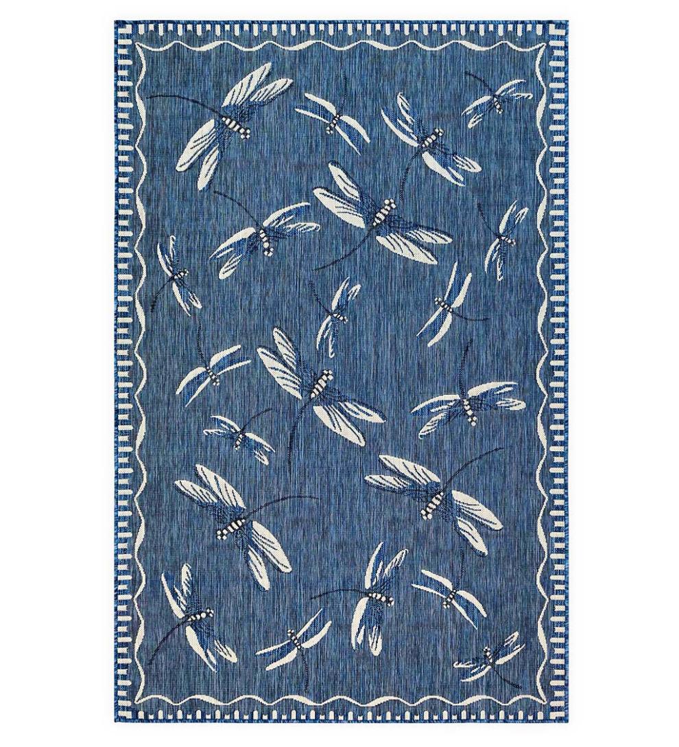 Plow &amp; Hearth Synthetic Rugs | Indoor Living Indoor/Outdoor Dragonfly Rug