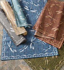 Plow &amp; Hearth Synthetic Rugs | Indoor Living Indoor/Outdoor Dragonfly Rug