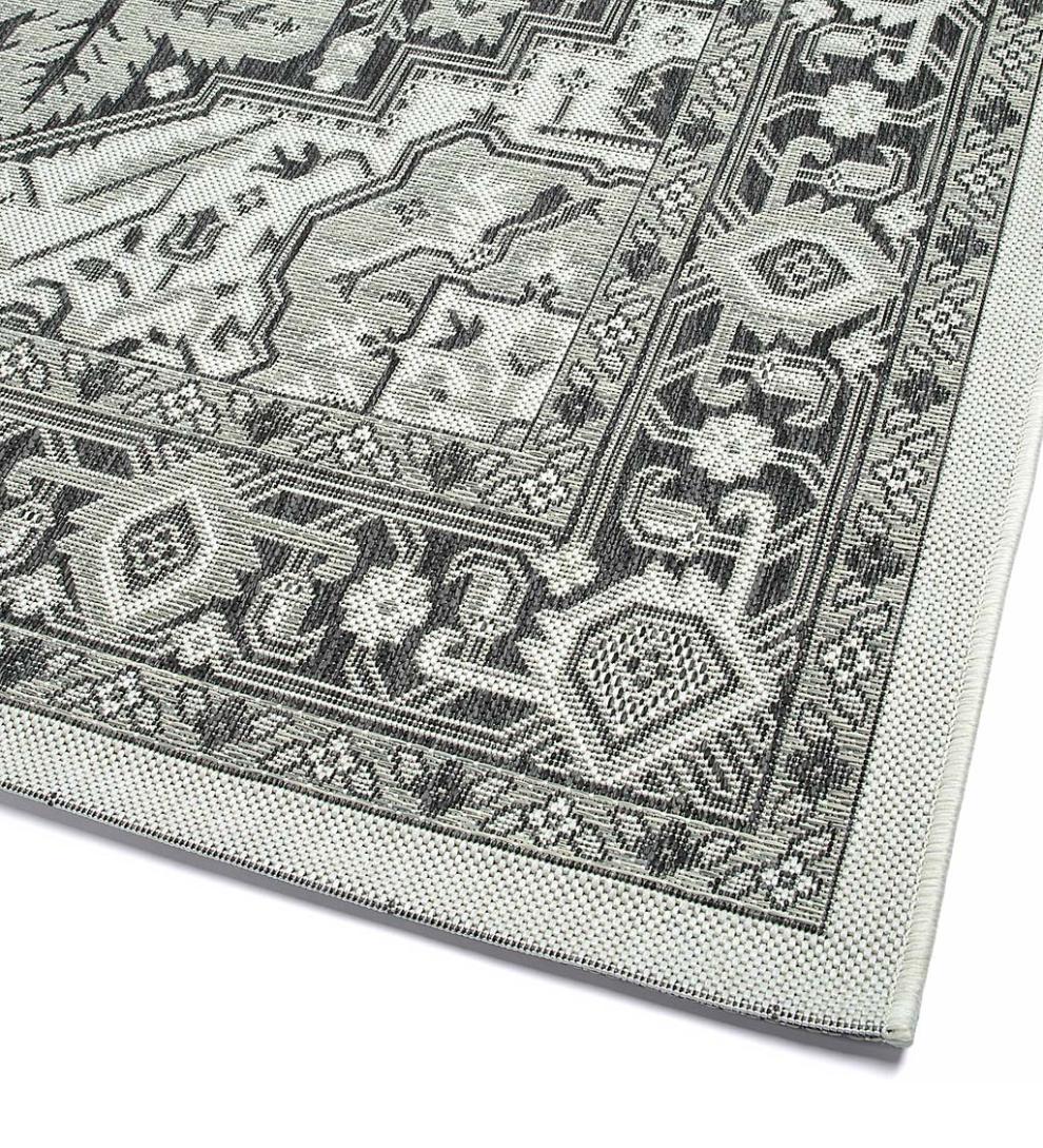 Plow &amp; Hearth Synthetic Rugs | Indoor Living Indoor/Outdoor Lake Placid Damask Polypropylene Rug