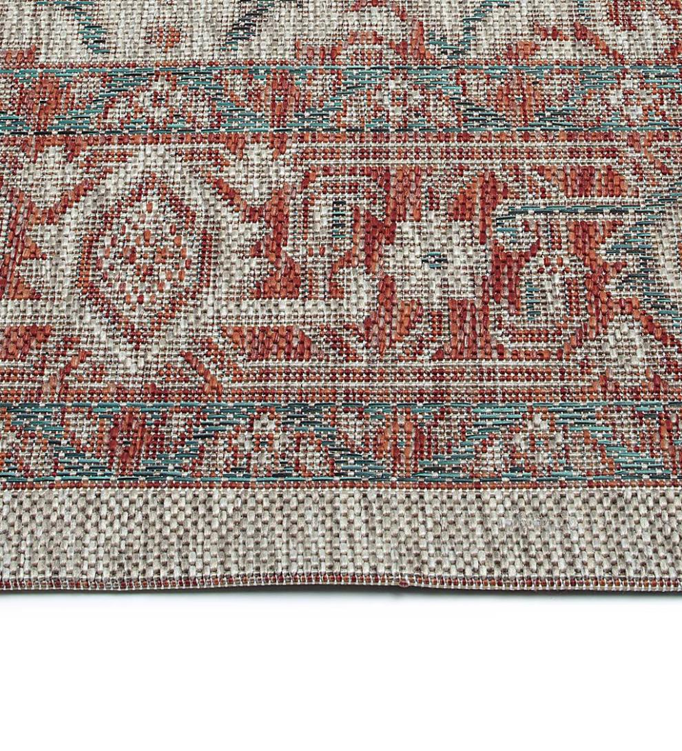 Plow &amp; Hearth Synthetic Rugs | Indoor Living Indoor/Outdoor Lake Placid Damask Polypropylene Rug